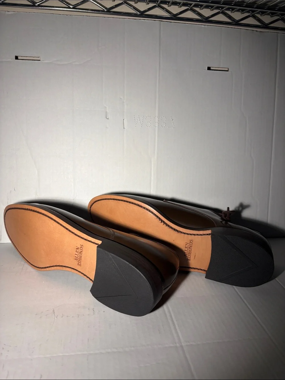 Allen Edmonds Men's Dark Brown Leather Derby Shoes Size 11.5